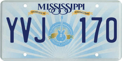 MS license plate YVJ170