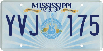 MS license plate YVJ175