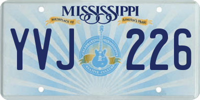 MS license plate YVJ226