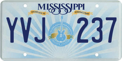 MS license plate YVJ237