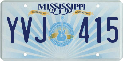 MS license plate YVJ415