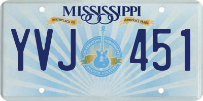 MS license plate YVJ451