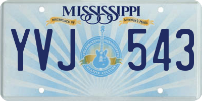 MS license plate YVJ543