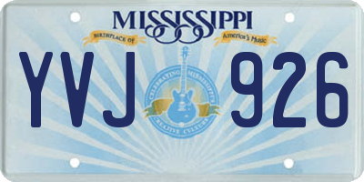 MS license plate YVJ926