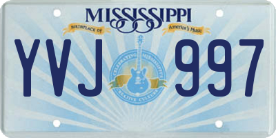 MS license plate YVJ997