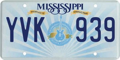 MS license plate YVK939
