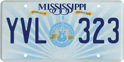 MS license plate YVL323