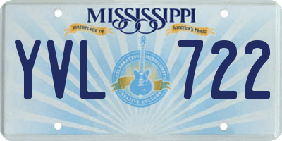 MS license plate YVL722