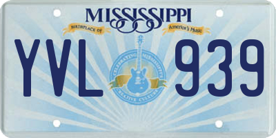 MS license plate YVL939