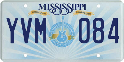 MS license plate YVM084