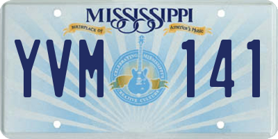 MS license plate YVM141