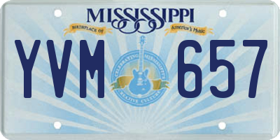 MS license plate YVM657
