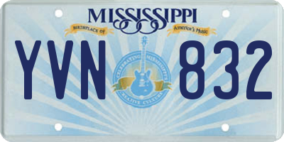MS license plate YVN832