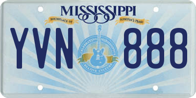 MS license plate YVN888