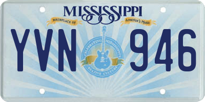 MS license plate YVN946