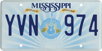 MS license plate YVN974