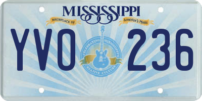 MS license plate YVO236