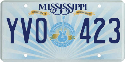 MS license plate YVO423