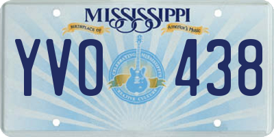 MS license plate YVO438