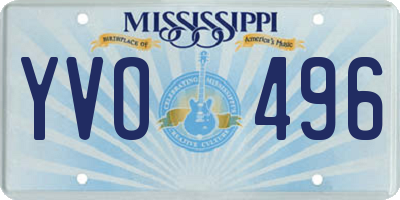 MS license plate YVO496