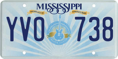 MS license plate YVO738