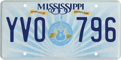 MS license plate YVO796