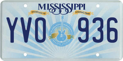 MS license plate YVO936