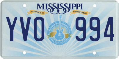 MS license plate YVO994