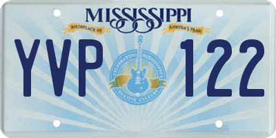 MS license plate YVP122