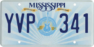 MS license plate YVP341