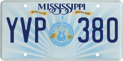 MS license plate YVP380