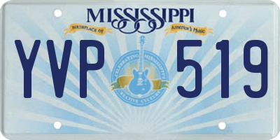 MS license plate YVP519
