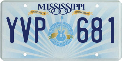 MS license plate YVP681