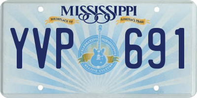 MS license plate YVP691