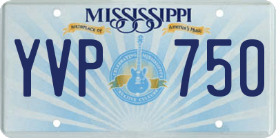 MS license plate YVP750