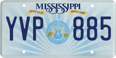 MS license plate YVP885