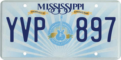 MS license plate YVP897