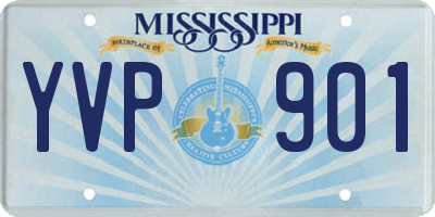 MS license plate YVP901
