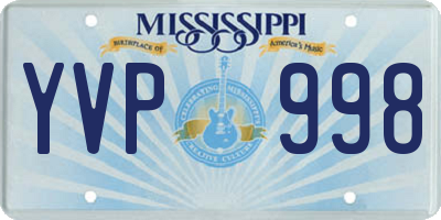 MS license plate YVP998