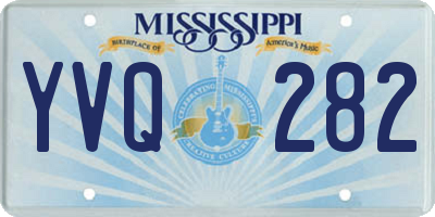 MS license plate YVQ282
