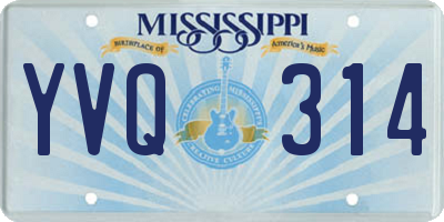 MS license plate YVQ314