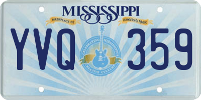 MS license plate YVQ359