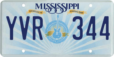 MS license plate YVR344