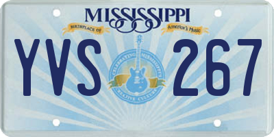 MS license plate YVS267