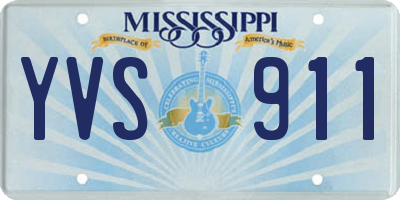 MS license plate YVS911