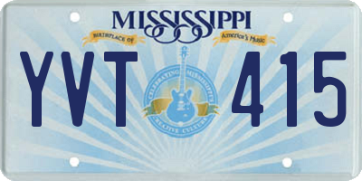 MS license plate YVT415