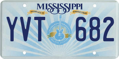 MS license plate YVT682