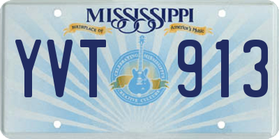 MS license plate YVT913