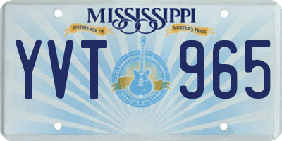 MS license plate YVT965