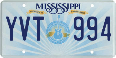 MS license plate YVT994